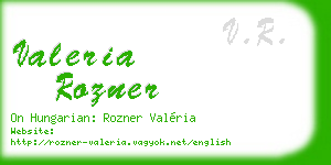 valeria rozner business card